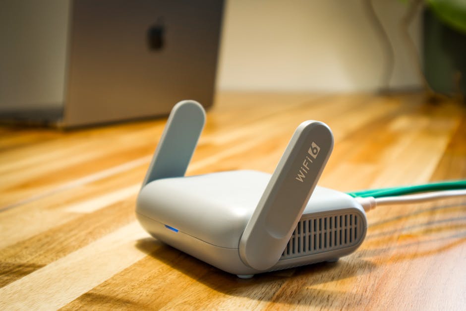 Namų interjeras su matomu Wi‑Fi mazgu, užtikrinančiu stabilų ryšį keliose zonose